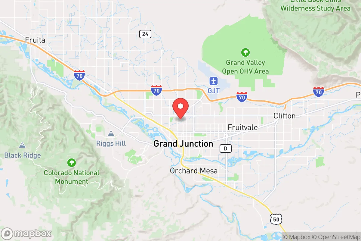 Map centered at 39.0877, -108.5676