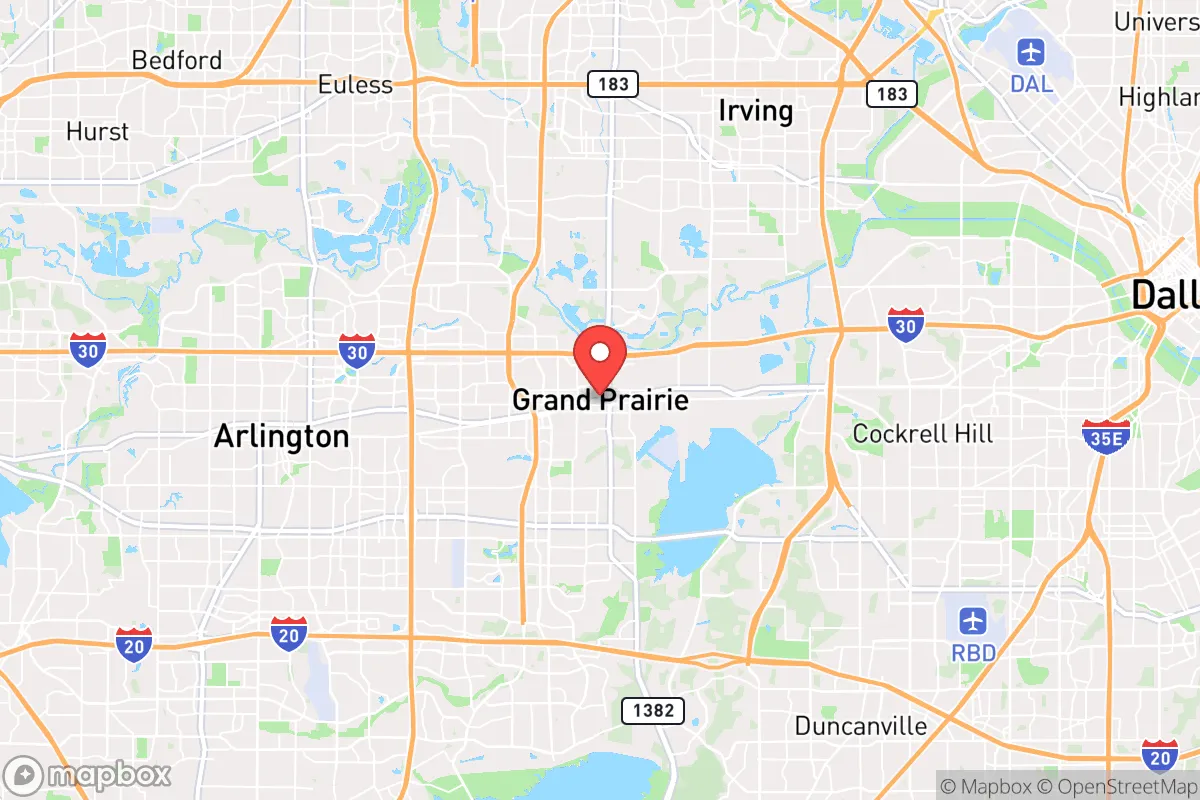 Map centered at 32.6774, -97.0228