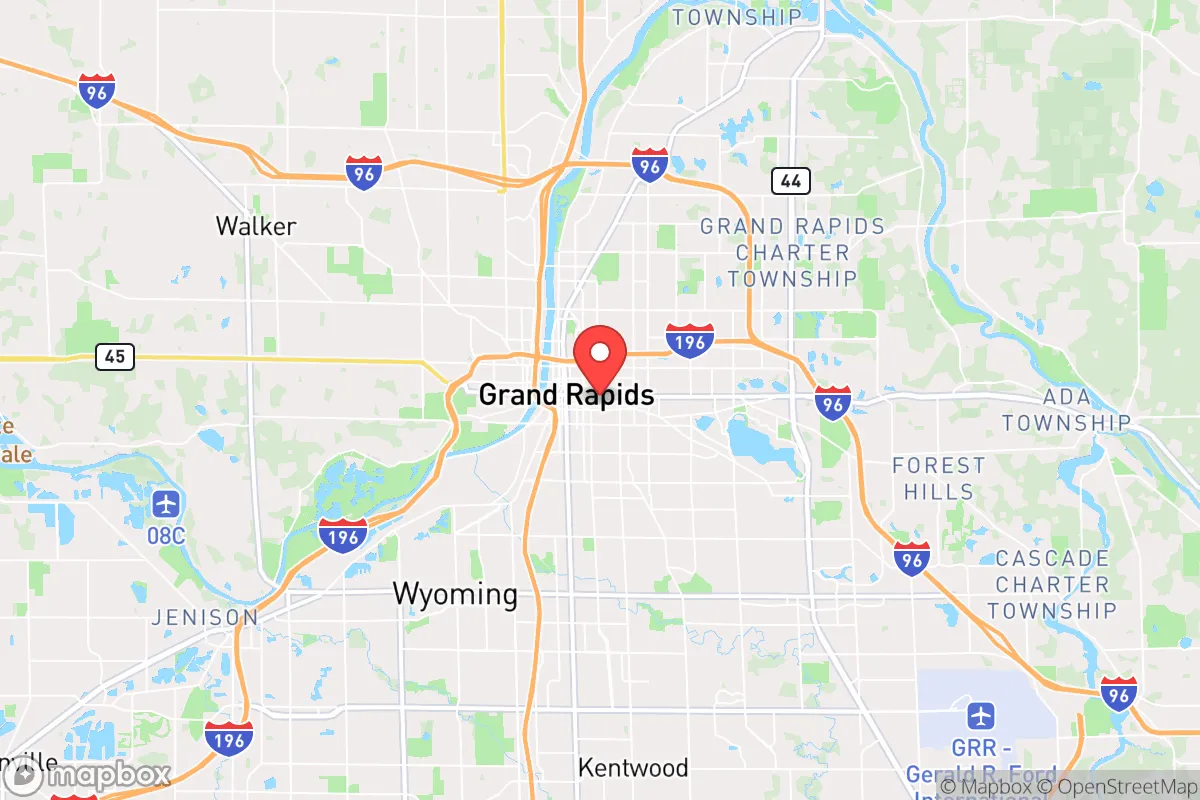 Map centered at 42.9619, -85.6562