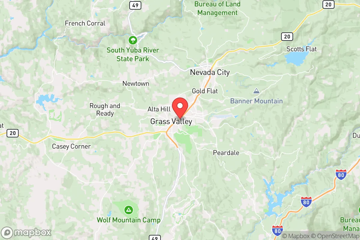 Map centered at 39.2203, -121.0527