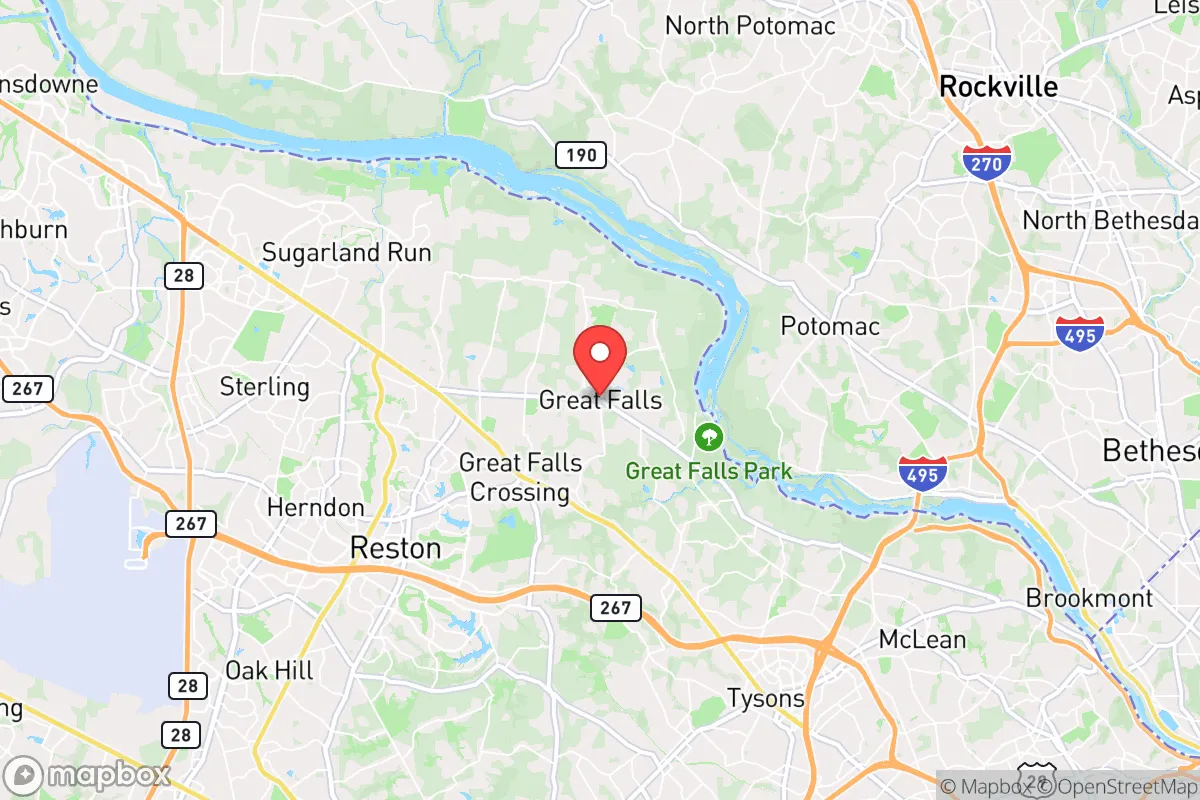 Map centered at 38.9982, -77.2883