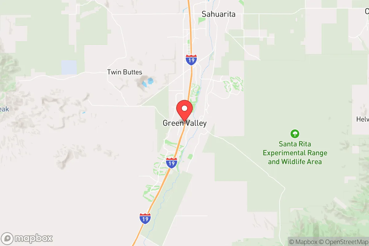Map centered at 31.8543, -110.9937