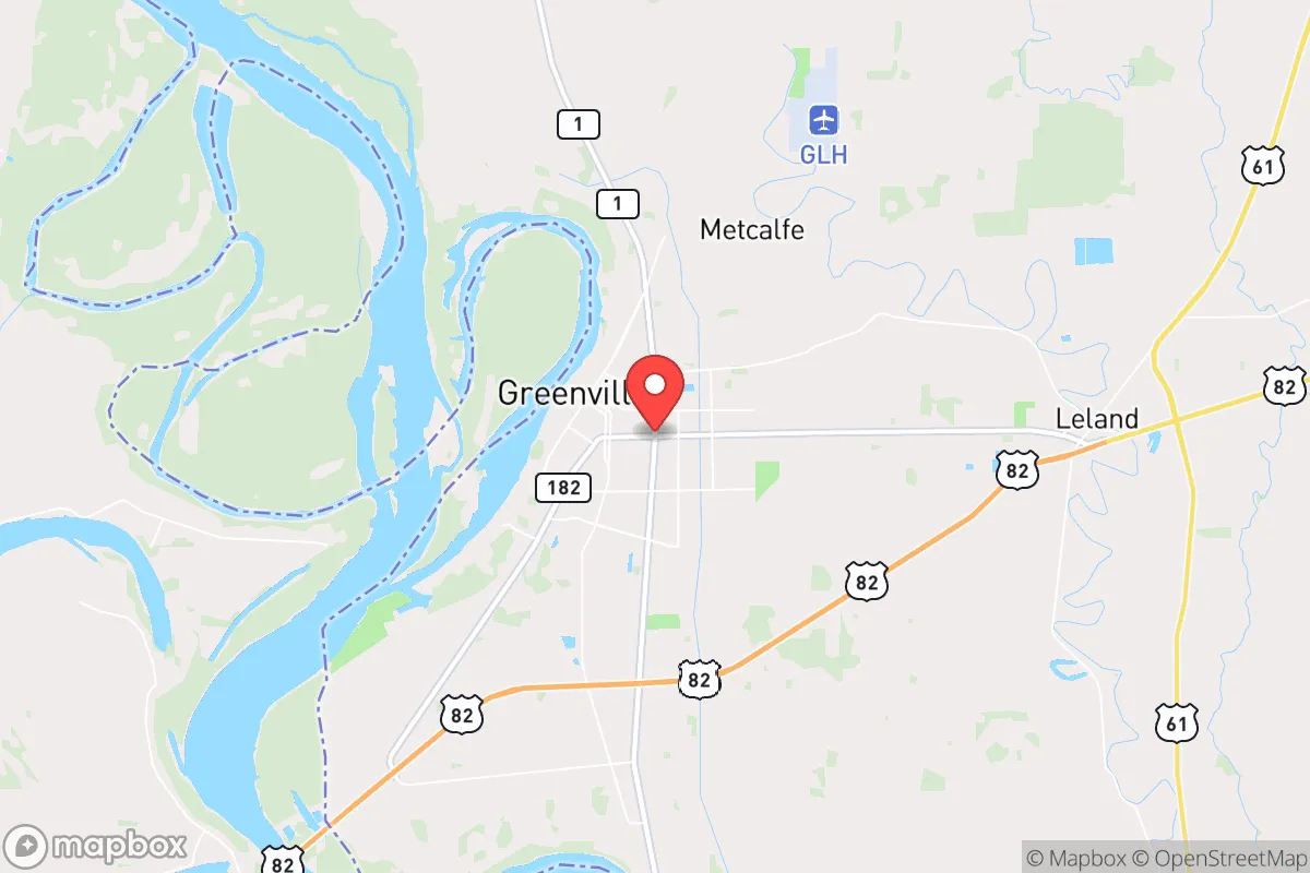 Map centered at 33.3850, -91.0514
