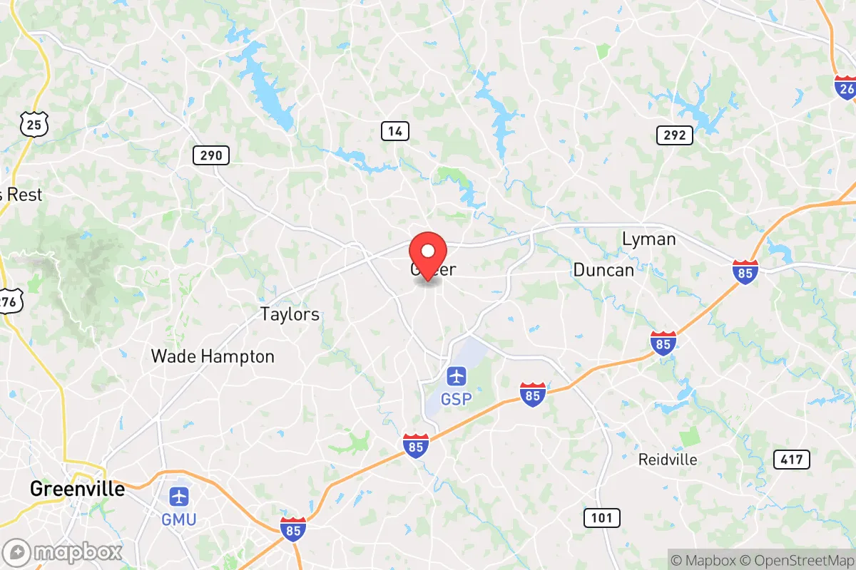 Map centered at 34.9319, -82.2296