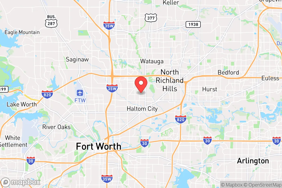 Map centered at 32.8176, -97.2707