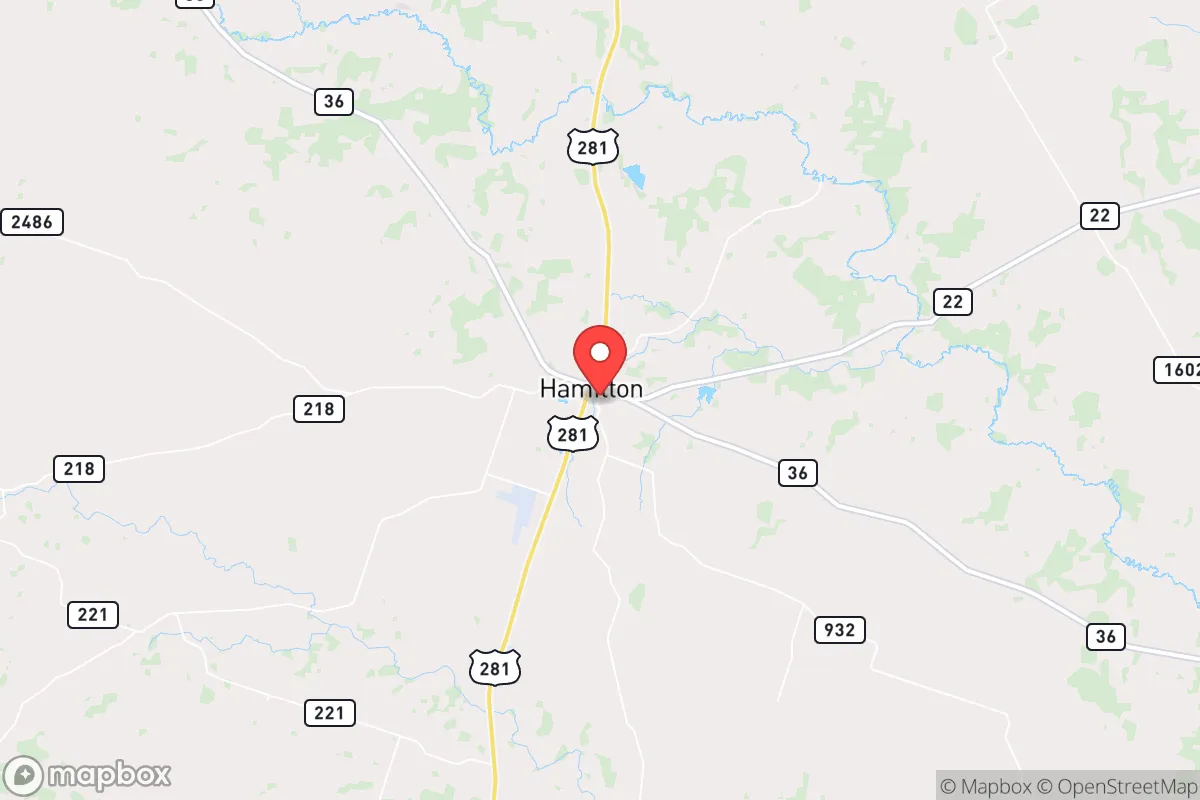 Map centered at 31.6997, -98.1208