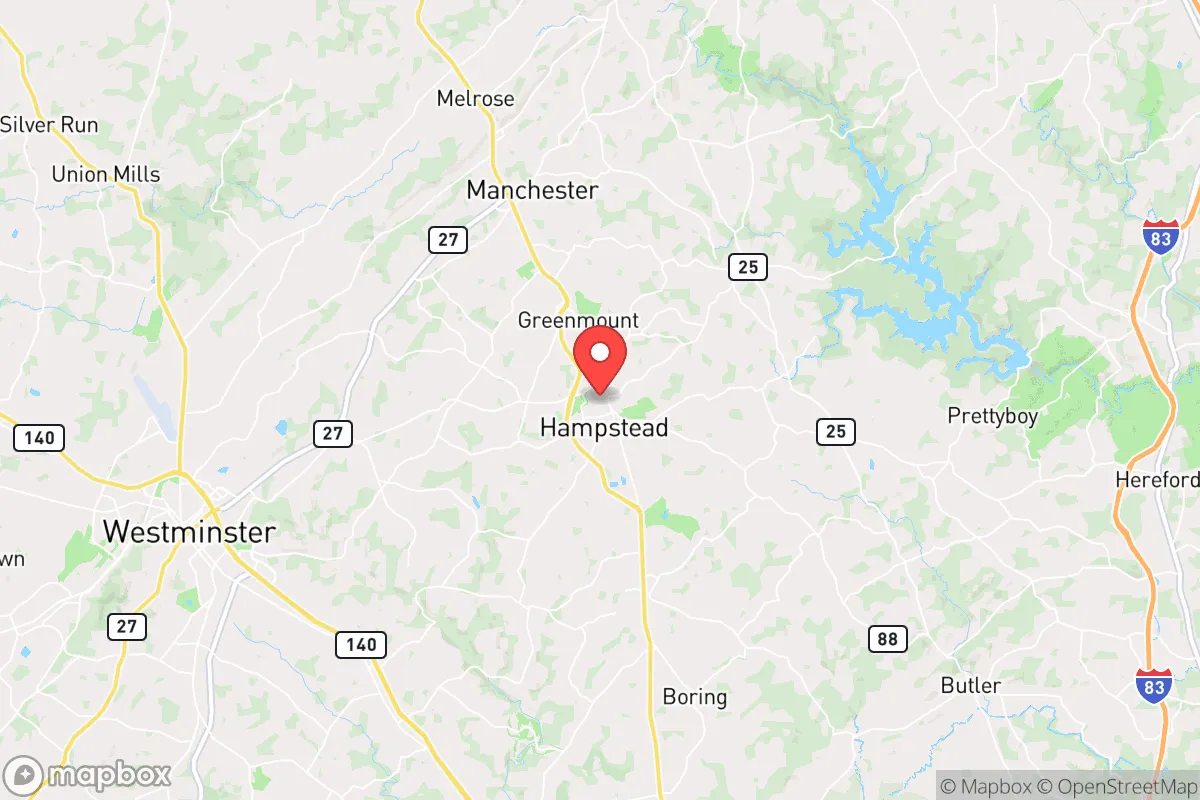 Map centered at 39.6101, -76.8549