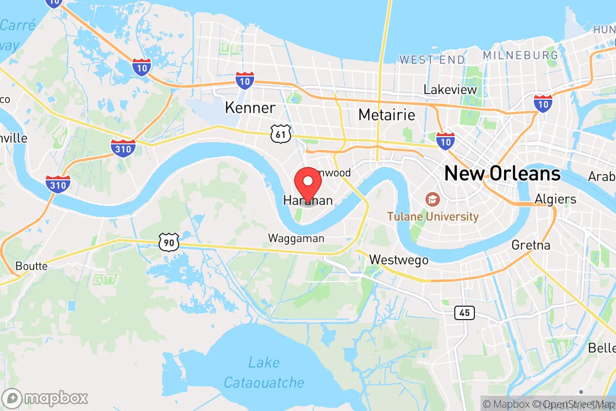 Map centered at 29.9375, -90.2031