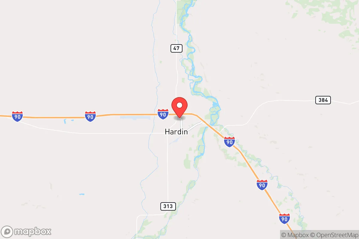 Map centered at 45.7423, -107.6083