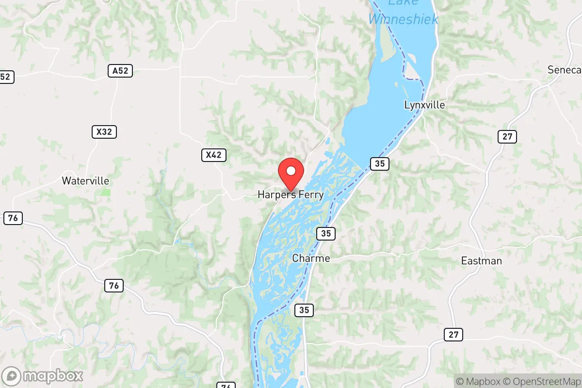 Map centered at 43.2009, -91.1521