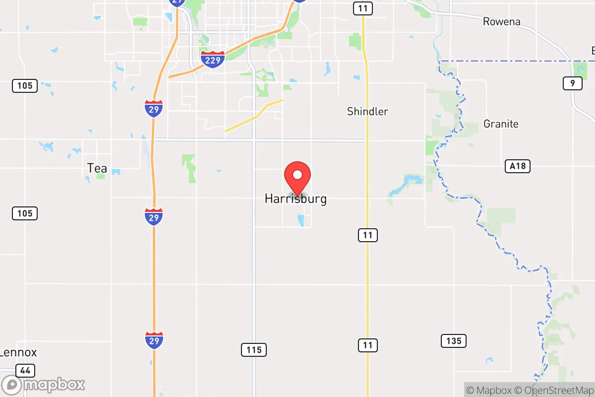 Map centered at 43.4343, -96.7124