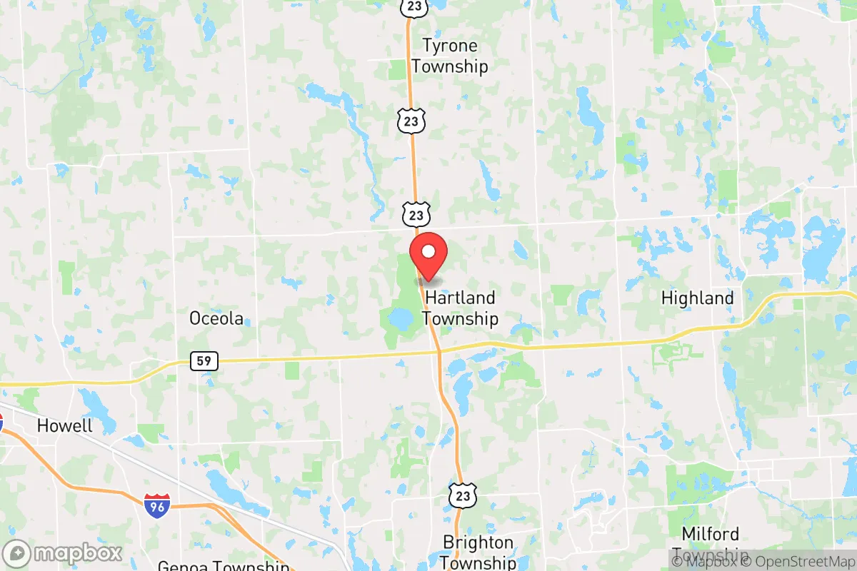 Map centered at 42.6568, -83.7544