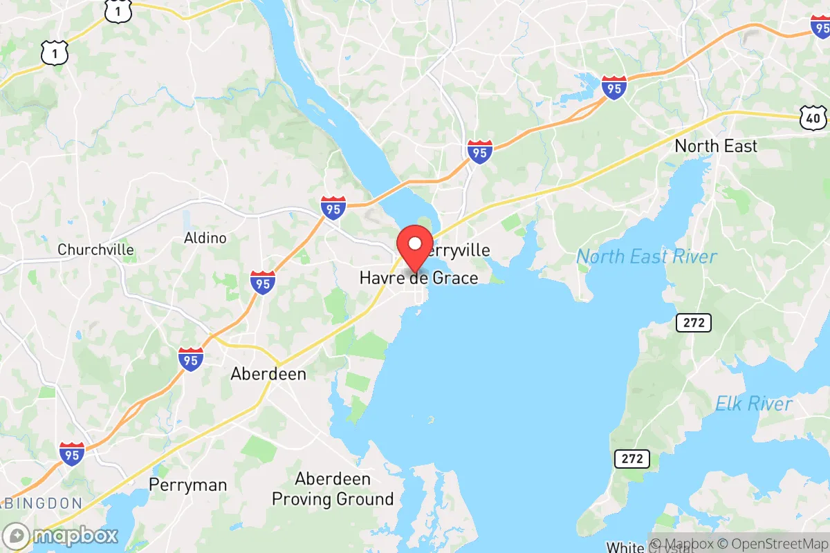 Map centered at 39.5470, -76.1130