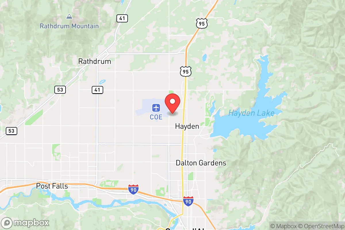 Map centered at 47.7681, -116.8040