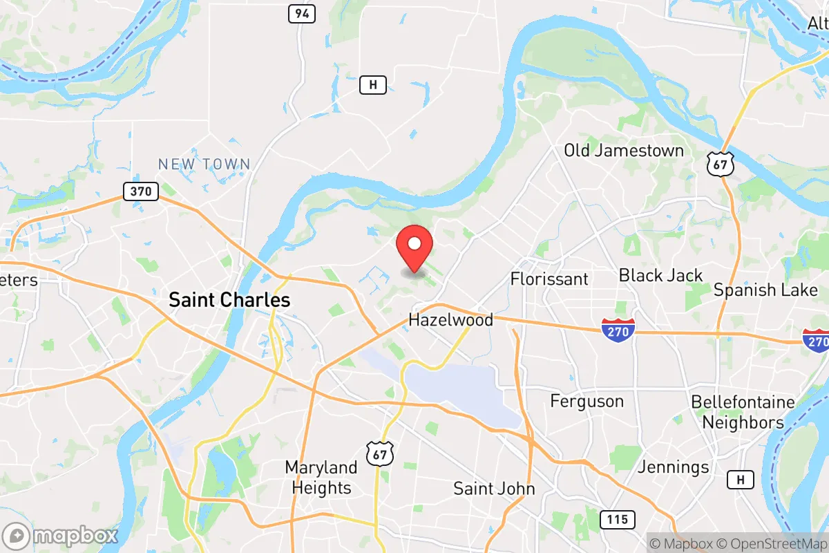 Map centered at 38.7929, -90.3896