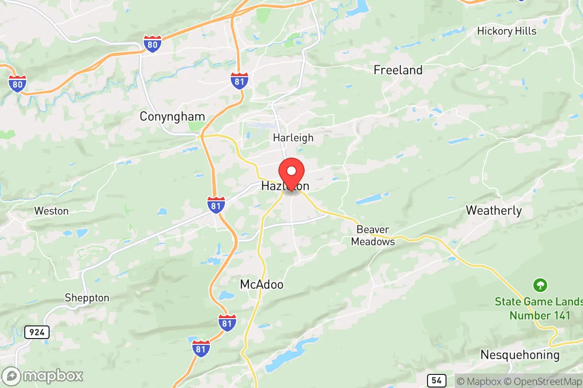 Map centered at 40.9505, -75.9725