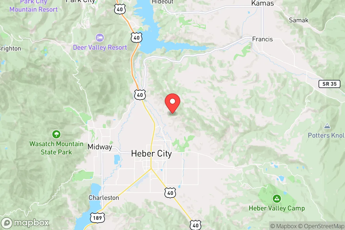 Map centered at 40.5414, -111.3879
