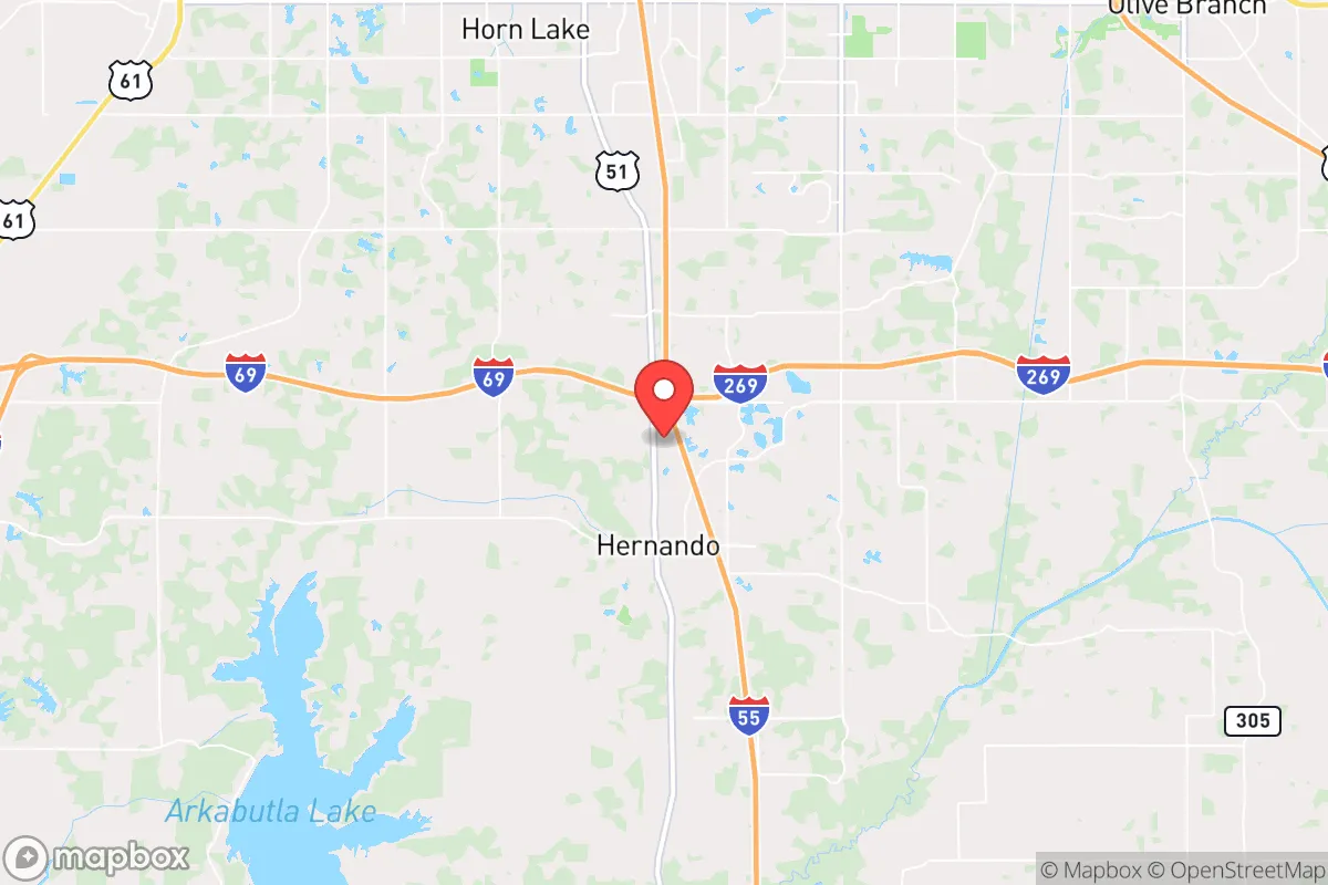 Map centered at 34.8501, -89.9918