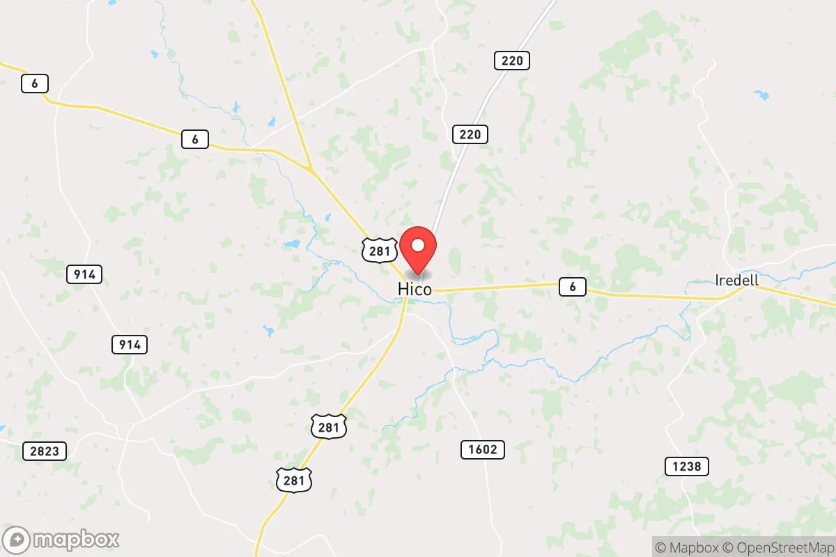 Map centered at 31.9859, -98.0291