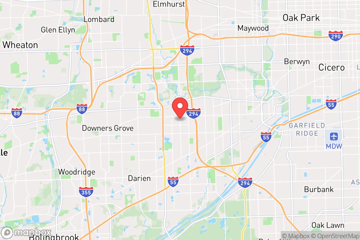 Map centered at 41.8006, -87.9273