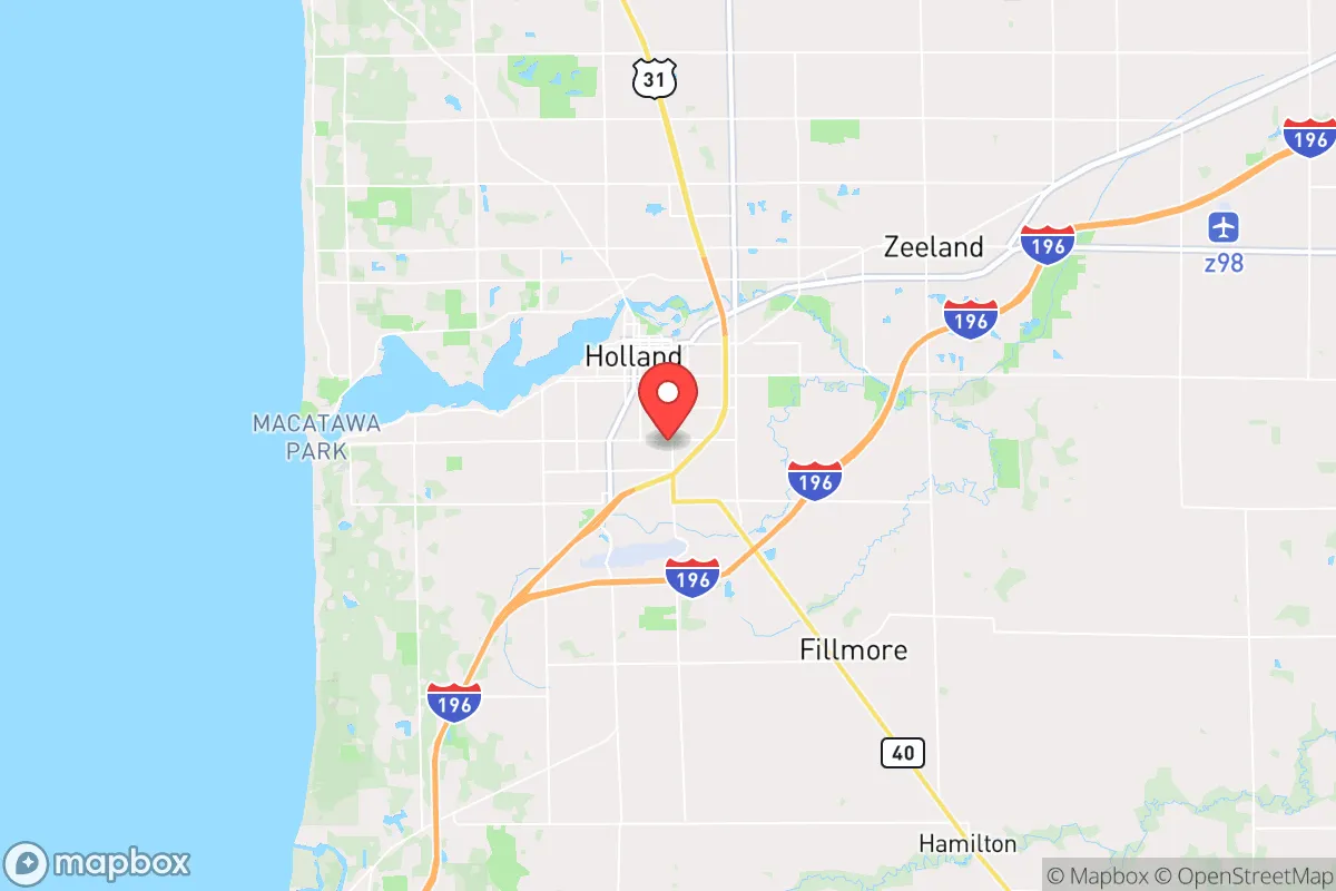Map centered at 42.7674, -86.0985