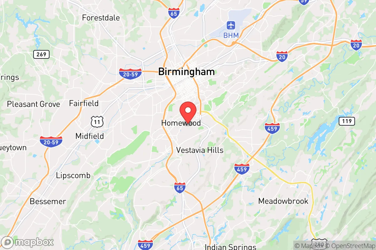 Map centered at 33.4620, -86.8090