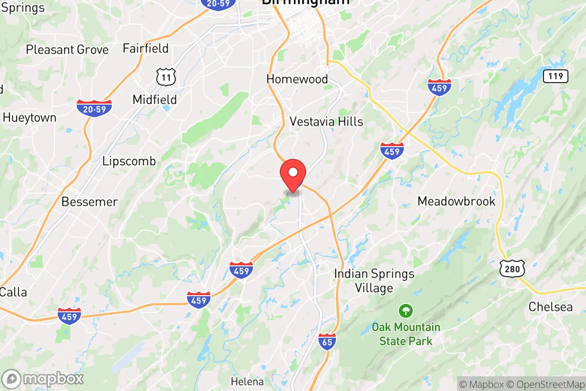 Map centered at 33.3761, -86.8086