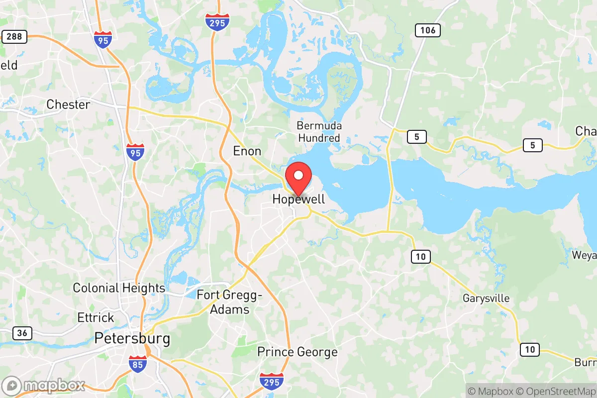 Map centered at 37.2915, -77.2985