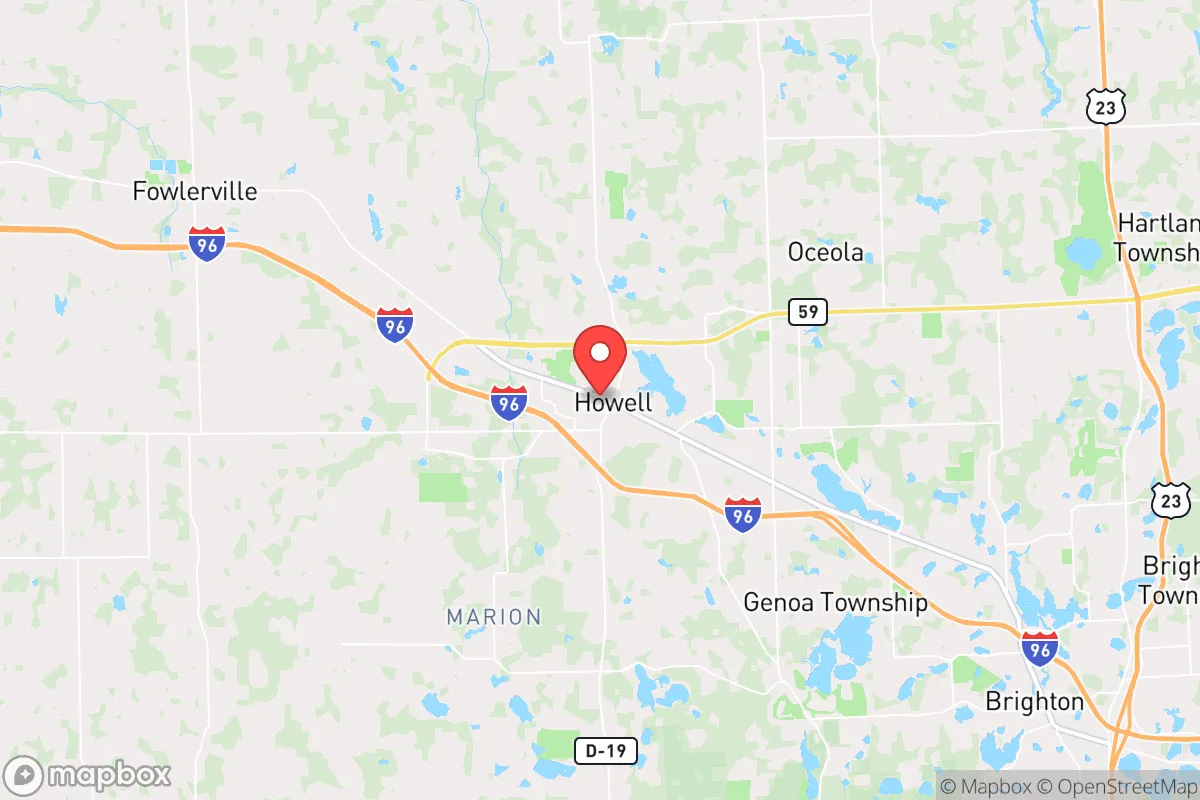 Map centered at 42.6078, -83.9338
