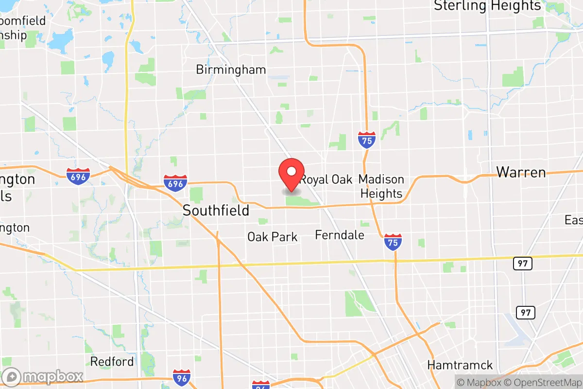 Map centered at 42.4816, -83.1685