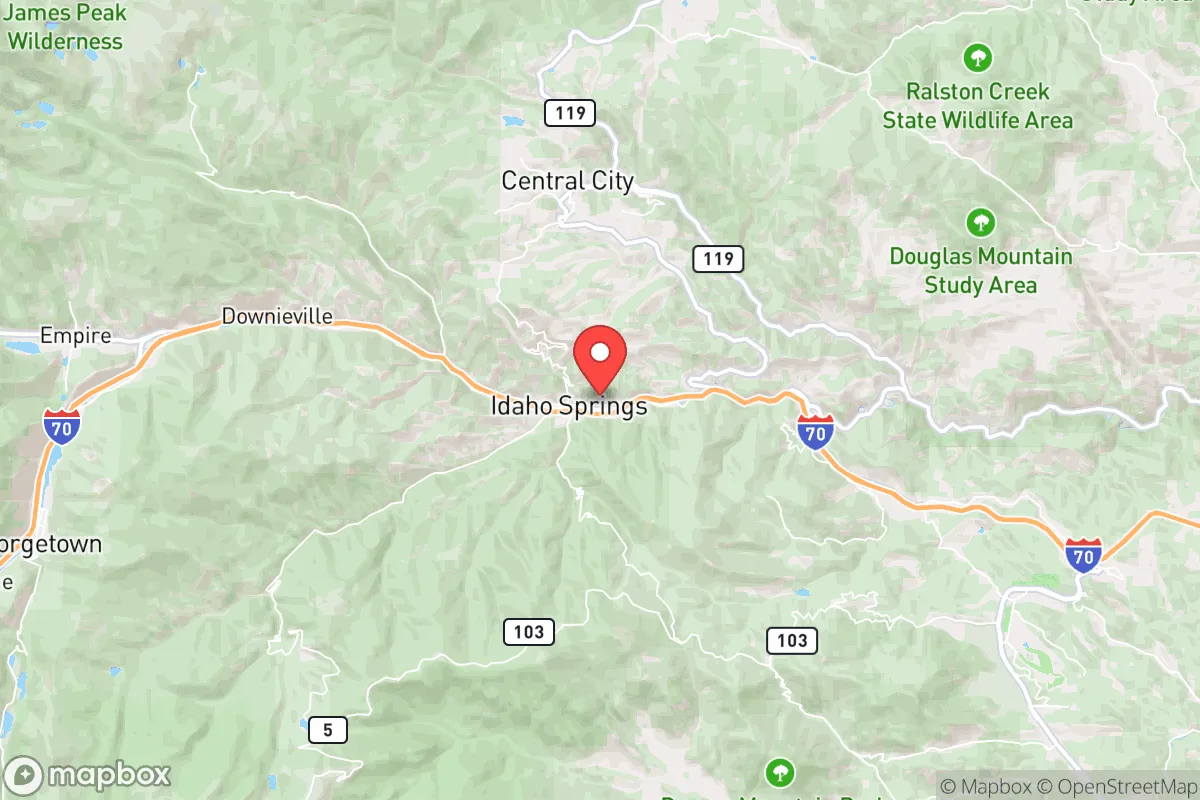 Map centered at 39.7440, -105.5029