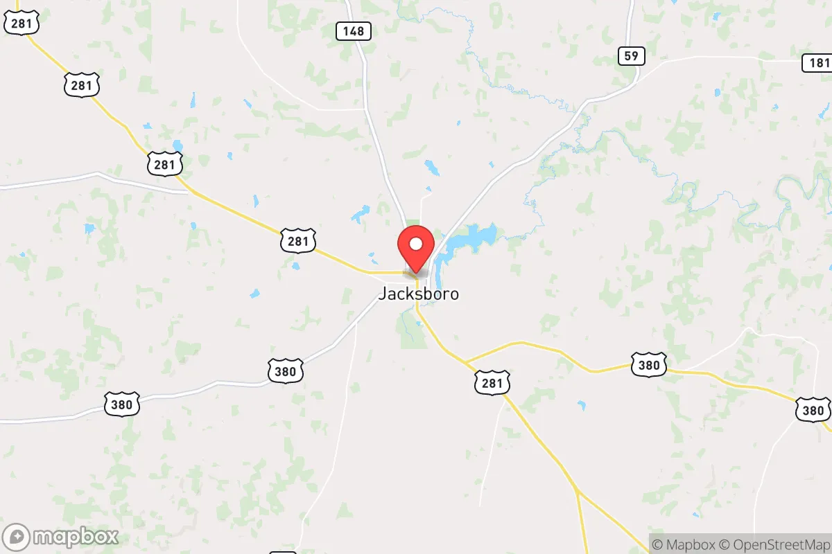 Map centered at 33.2256, -98.1593