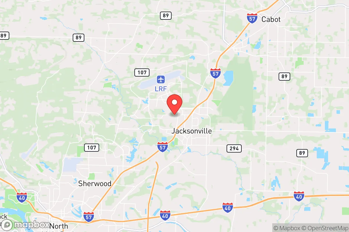 Map centered at 34.8807, -92.1303