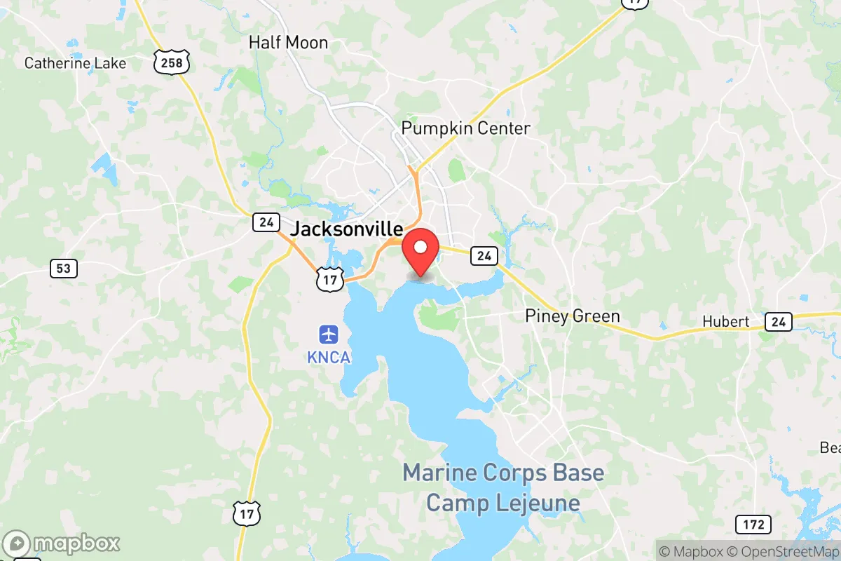 Map centered at 34.7302, -77.3947