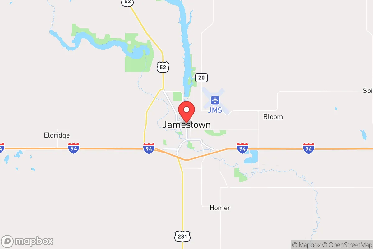 Map centered at 46.9061, -98.6934