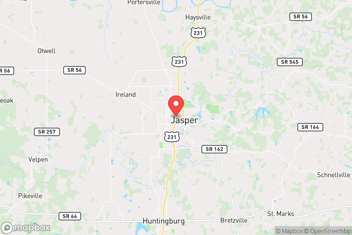 Map centered at 38.3938, -86.9406