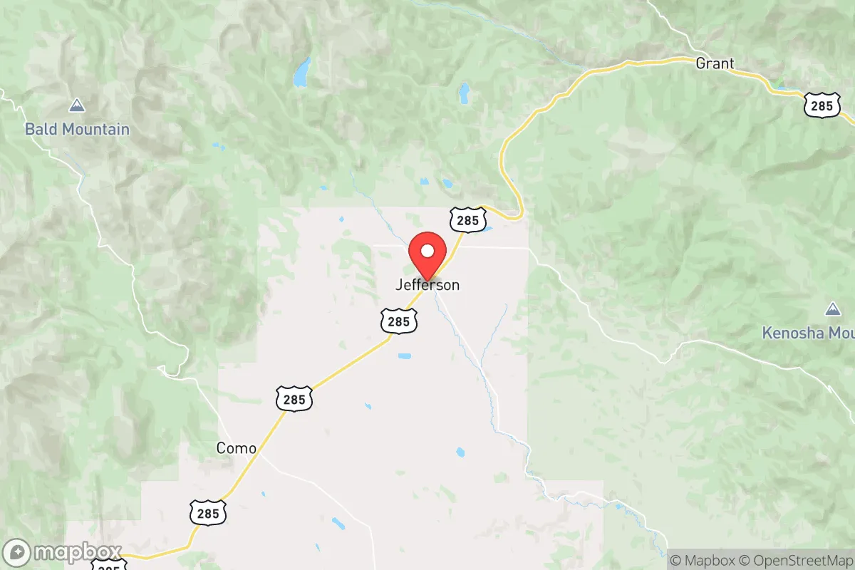 Map centered at 39.3773, -105.8006