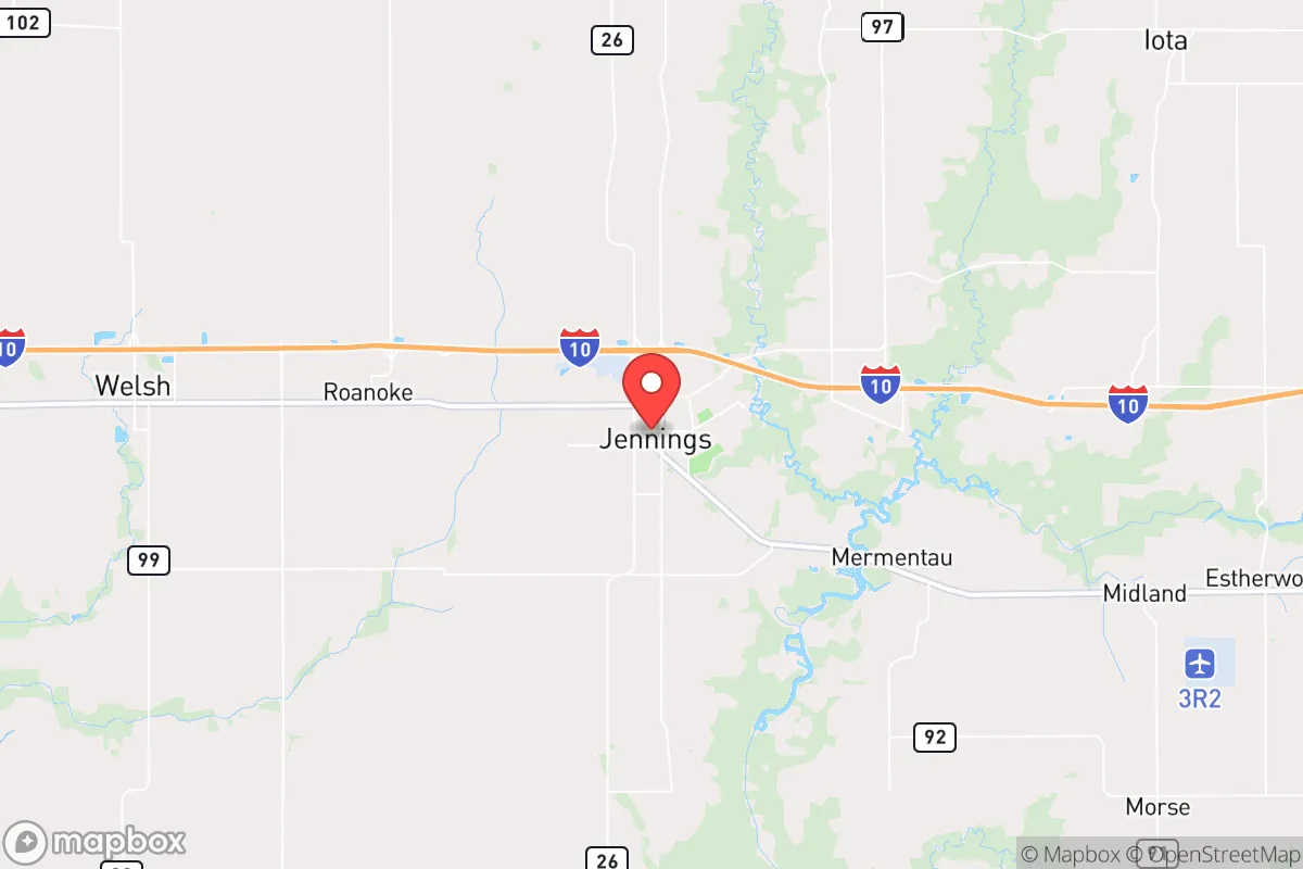 Map centered at 30.2236, -92.6582