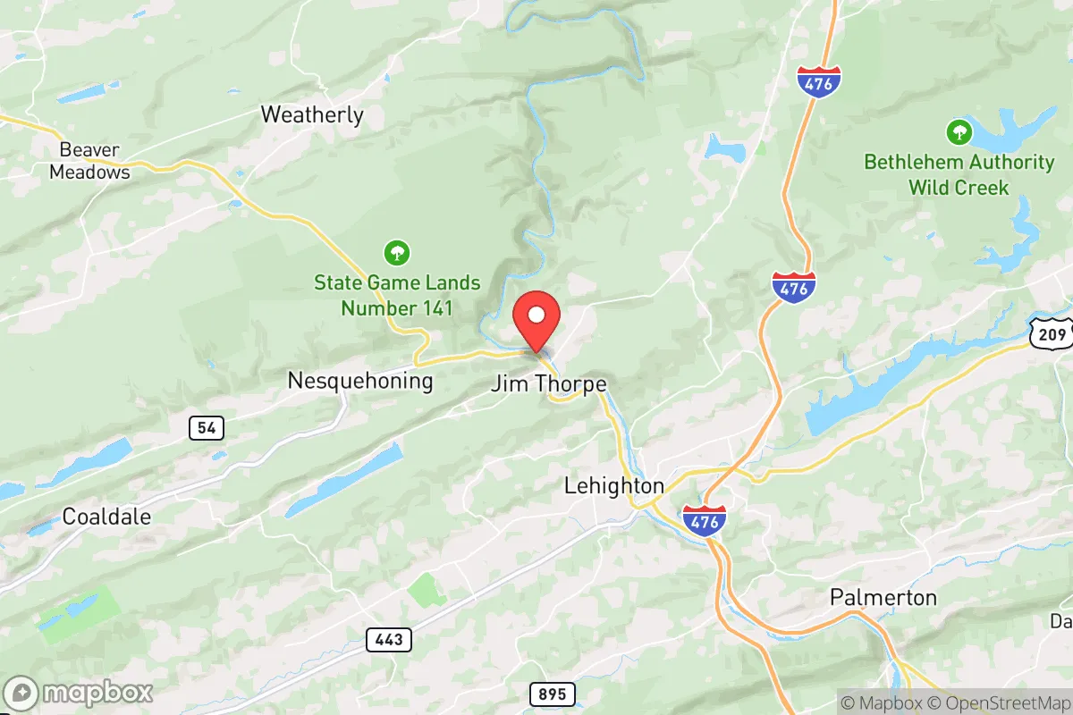 Map centered at 40.8712, -75.7434
