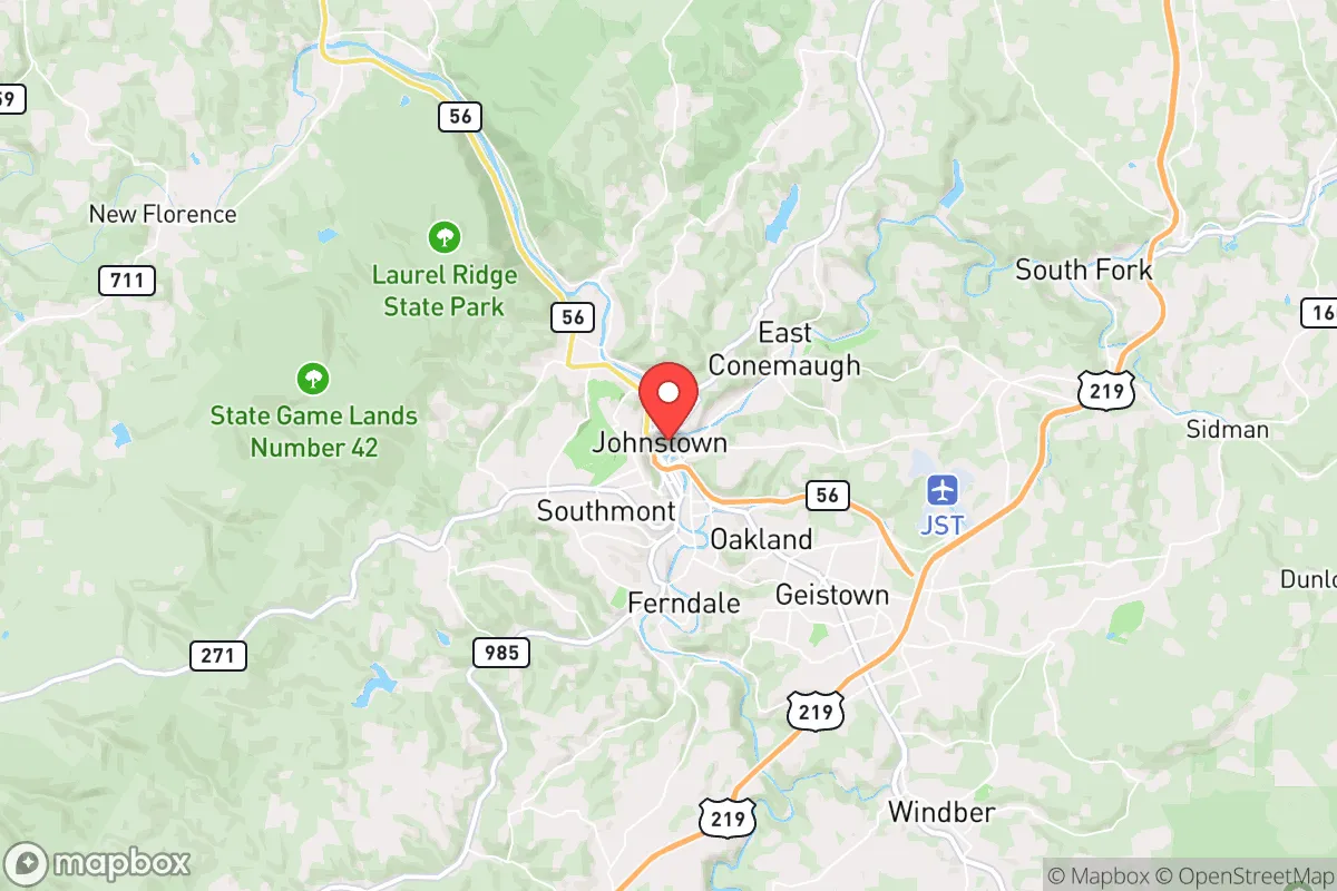 Map centered at 40.3260, -78.9193