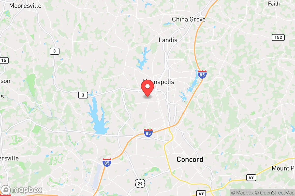 Map centered at 35.4795, -80.6393