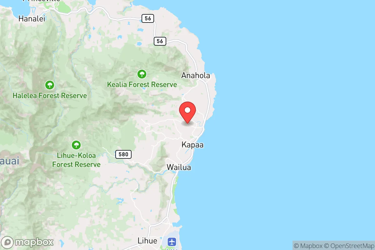 Map centered at 22.0947, -159.3246