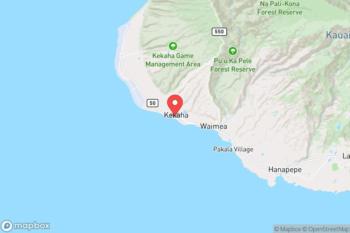 Map centered at 21.9693, -159.7164