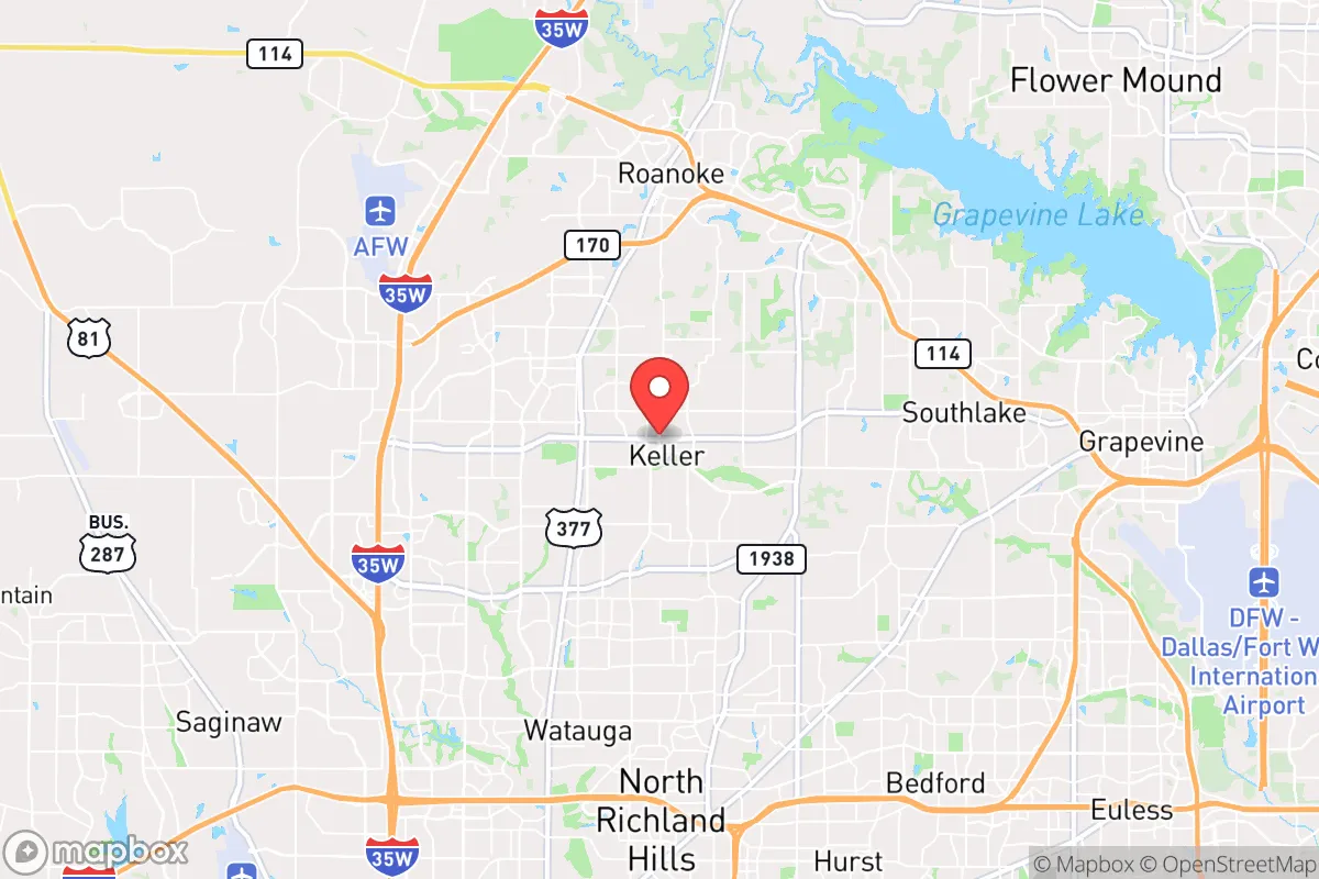 Map centered at 32.9335, -97.2257