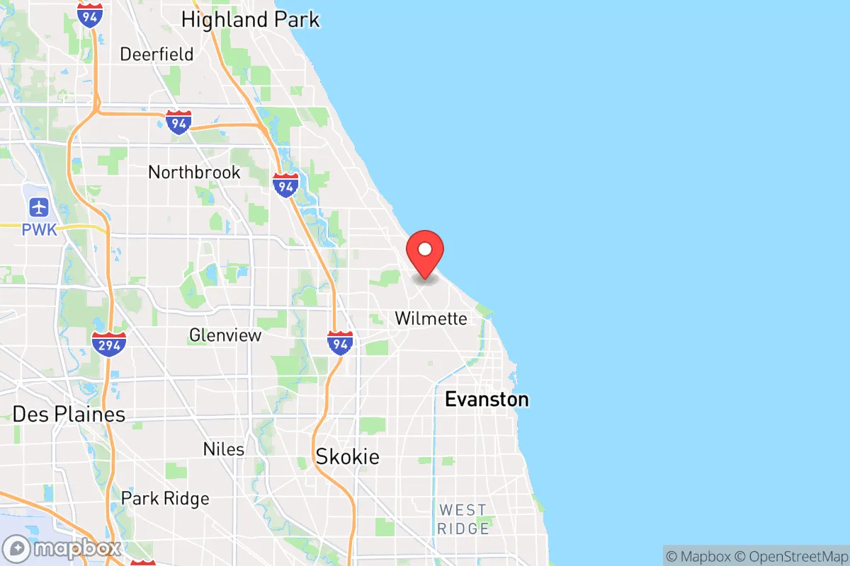 Map centered at 42.0888, -87.7145
