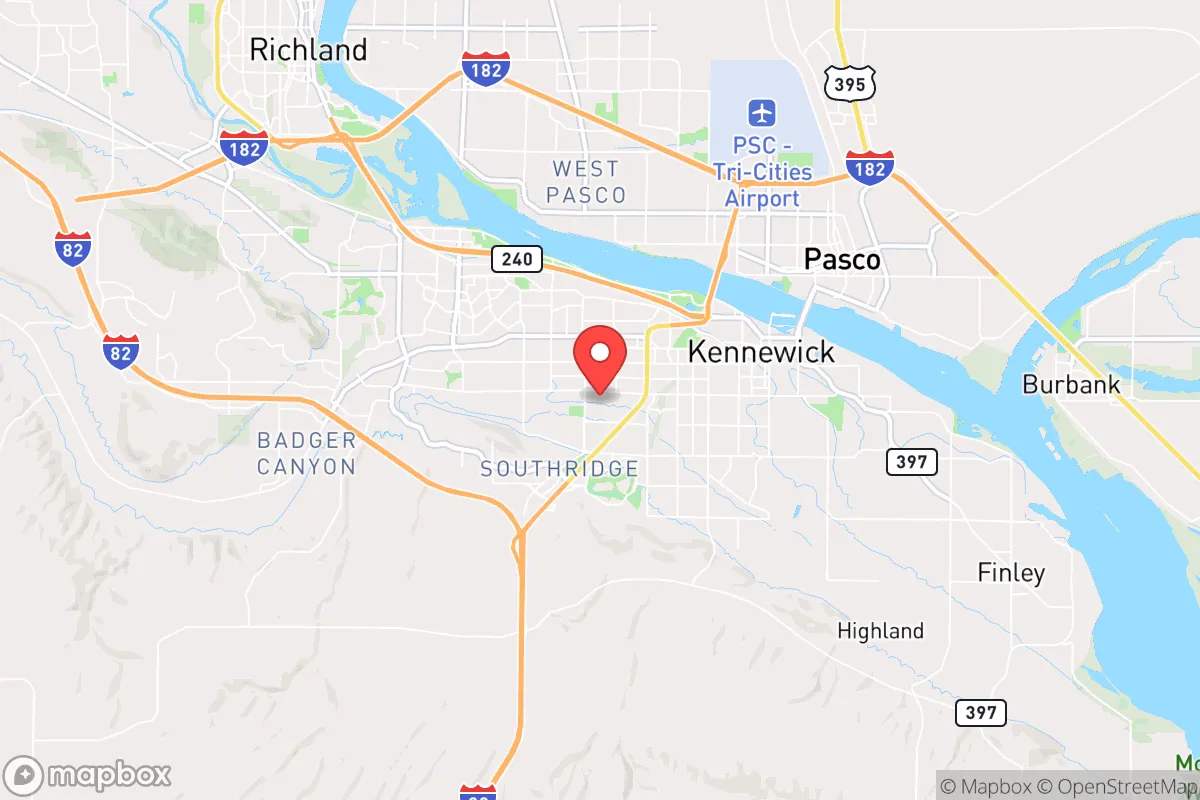Map centered at 46.1972, -119.1751