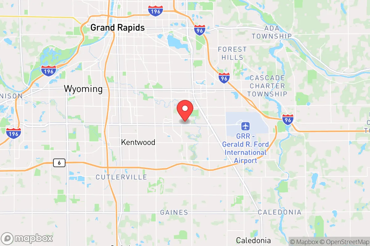 Map centered at 42.8852, -85.5926