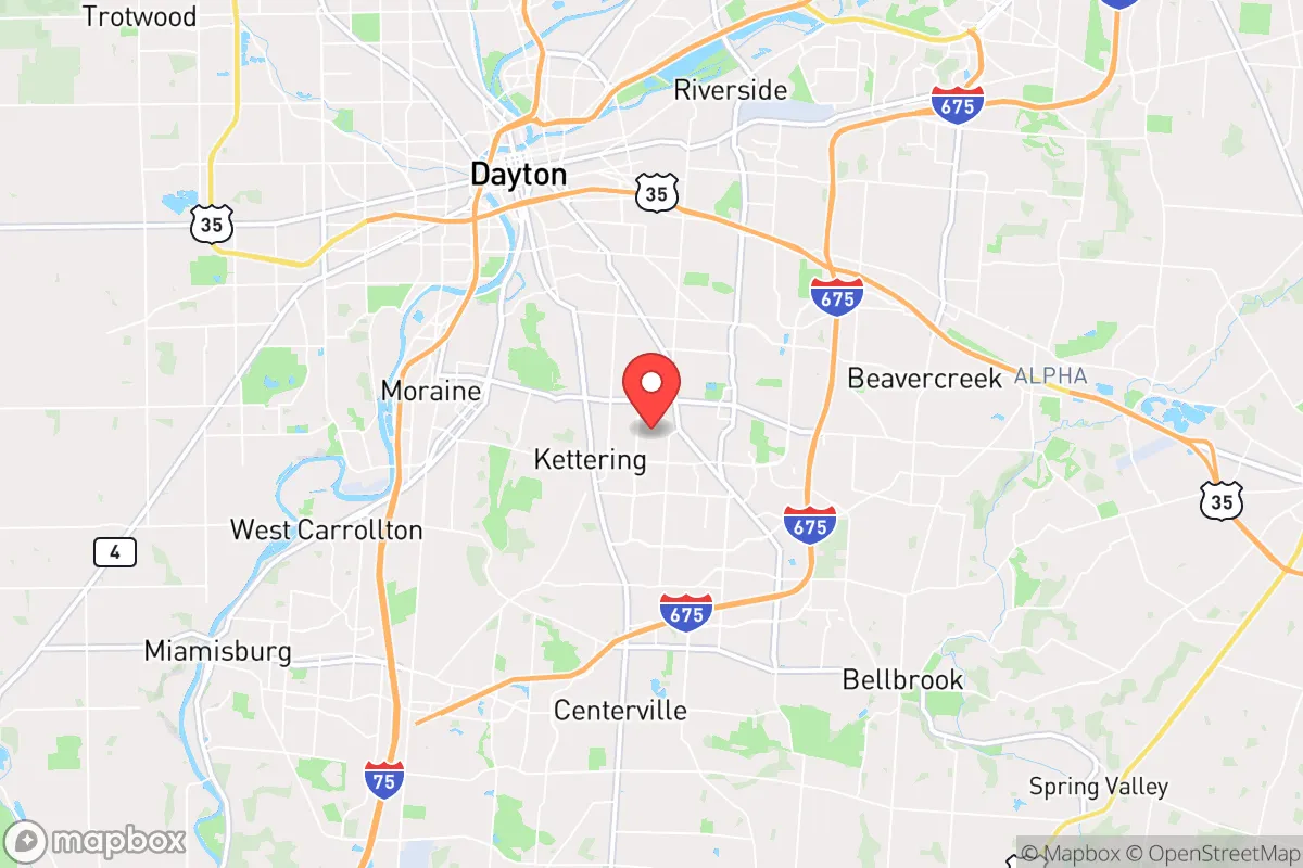 Map centered at 39.6957, -84.1495