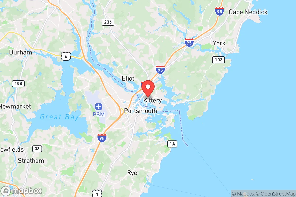 Map centered at 43.0876, -70.7497