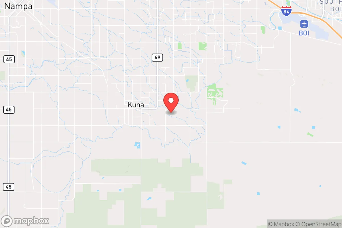 Map centered at 43.4837, -116.3776
